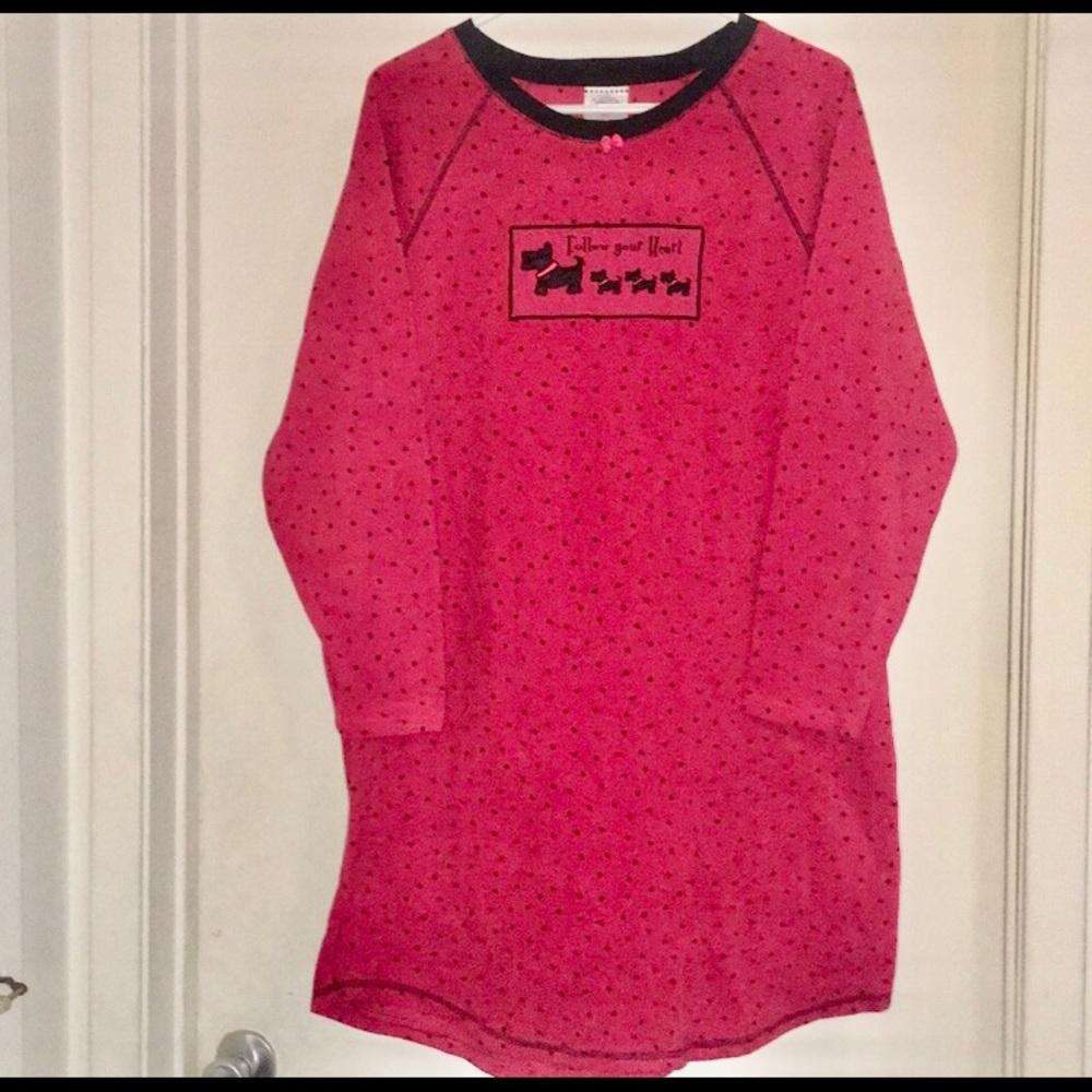 4/25 Coffee Talk Red W/Black polka dots Pajamas